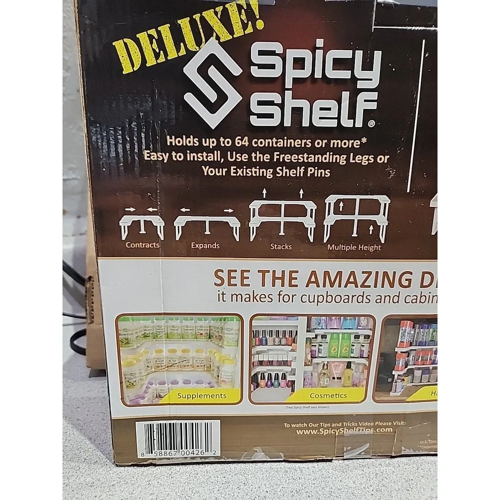 Spicy Shelf Stackable Cabinet Organizer White Never Used Open Box